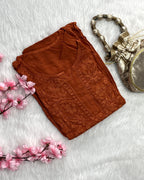 Dina | Chikankari Rayon Long Kurti