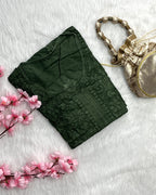 Dina | Chikankari Rayon Long Kurti
