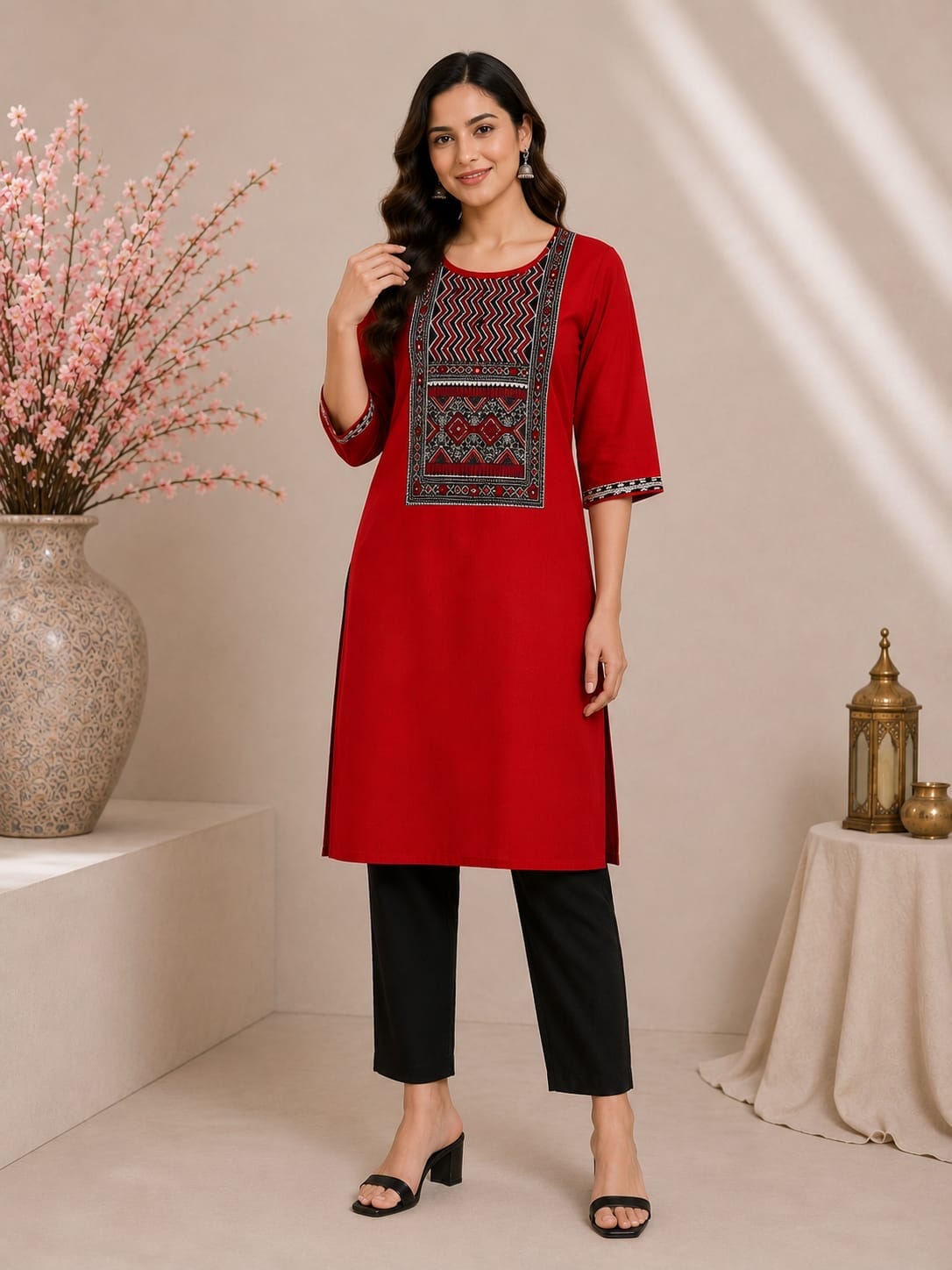 Soraya | Chanderi Long Kurti