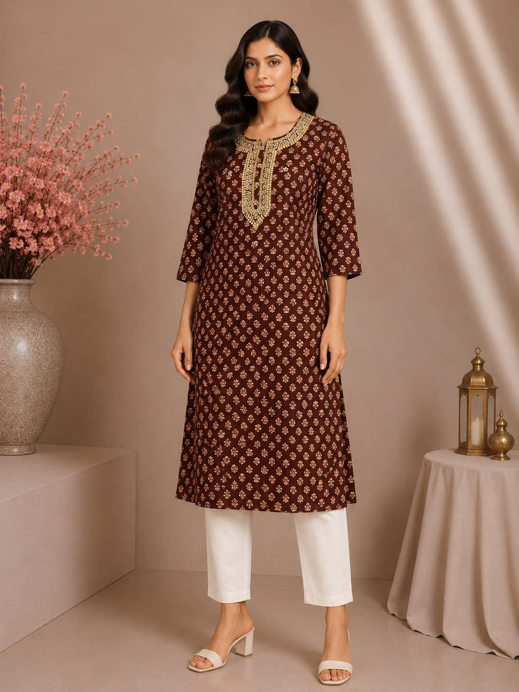 Serena | Chanderi Long Kurti