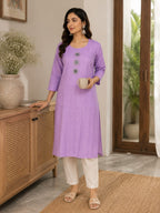 Mira | Chanderi Long Kurti