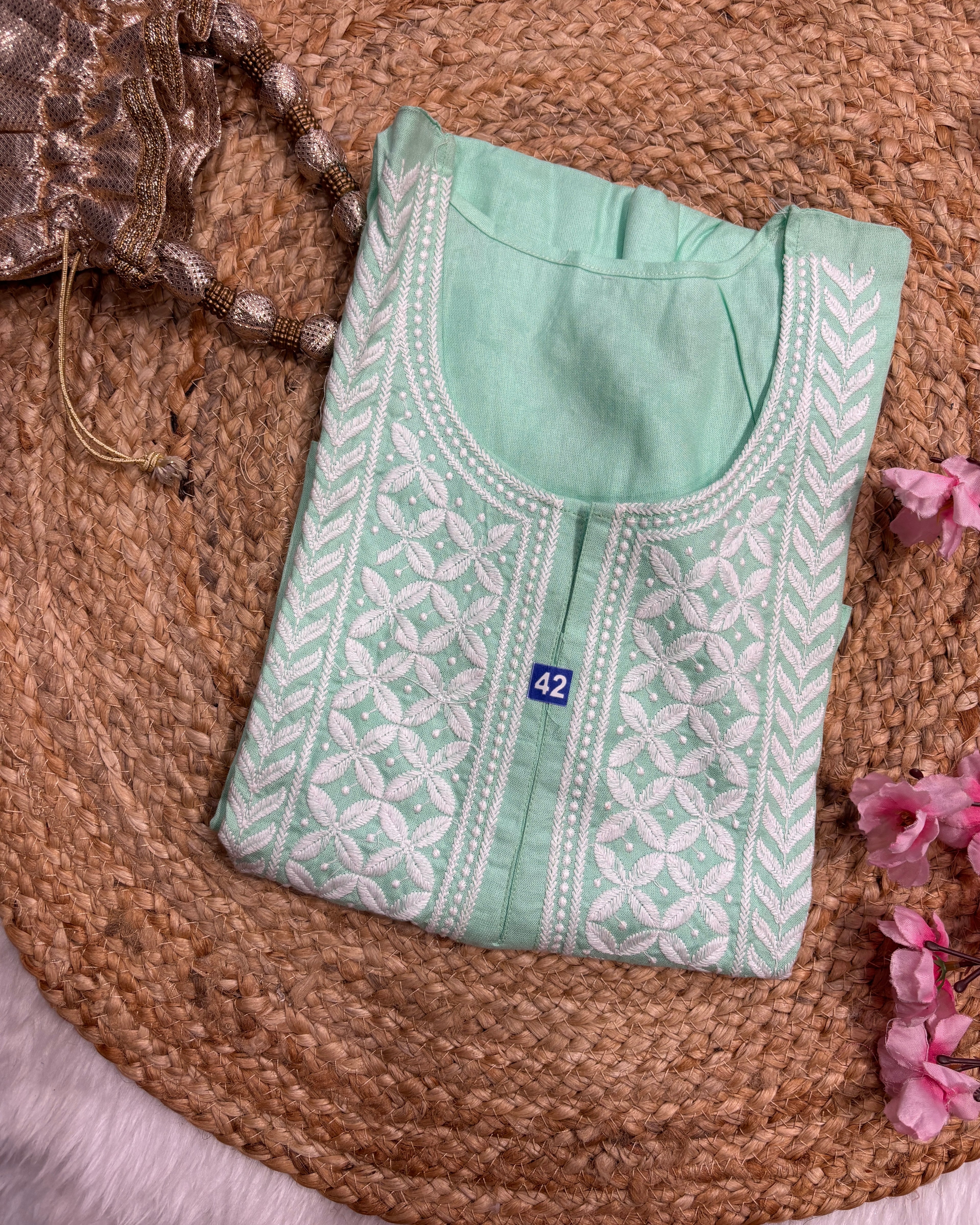 Noor e gul| Chikankari Rayon Kurti