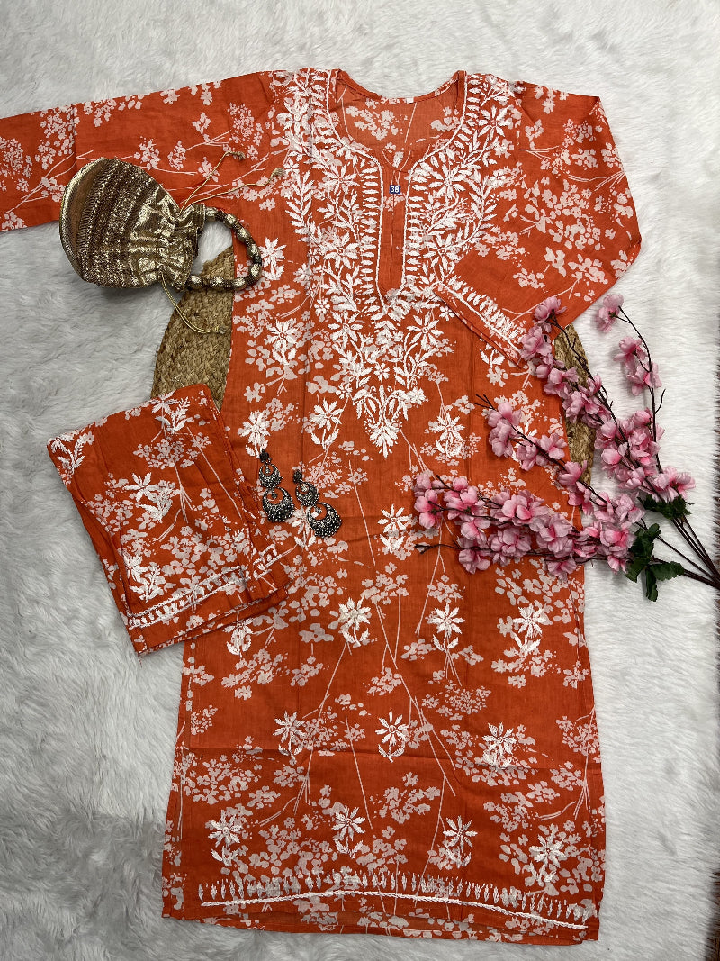 Lavela | MulMul Cotton Kurta Pant Set