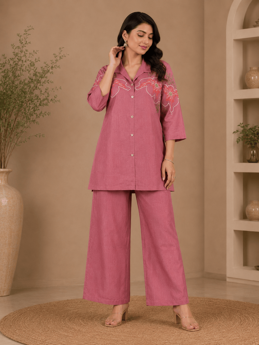 Uvara | Chanderi Co-ord Set