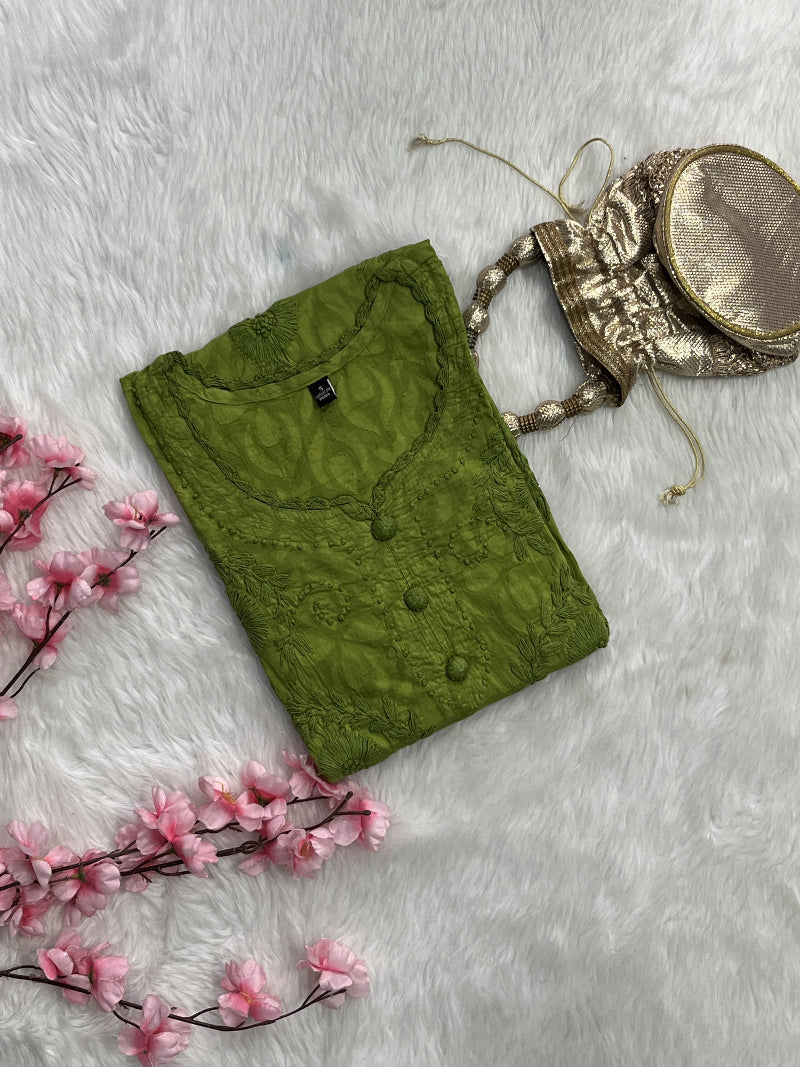 Gulshan | Chikankari Jacquard Cotton Kurti