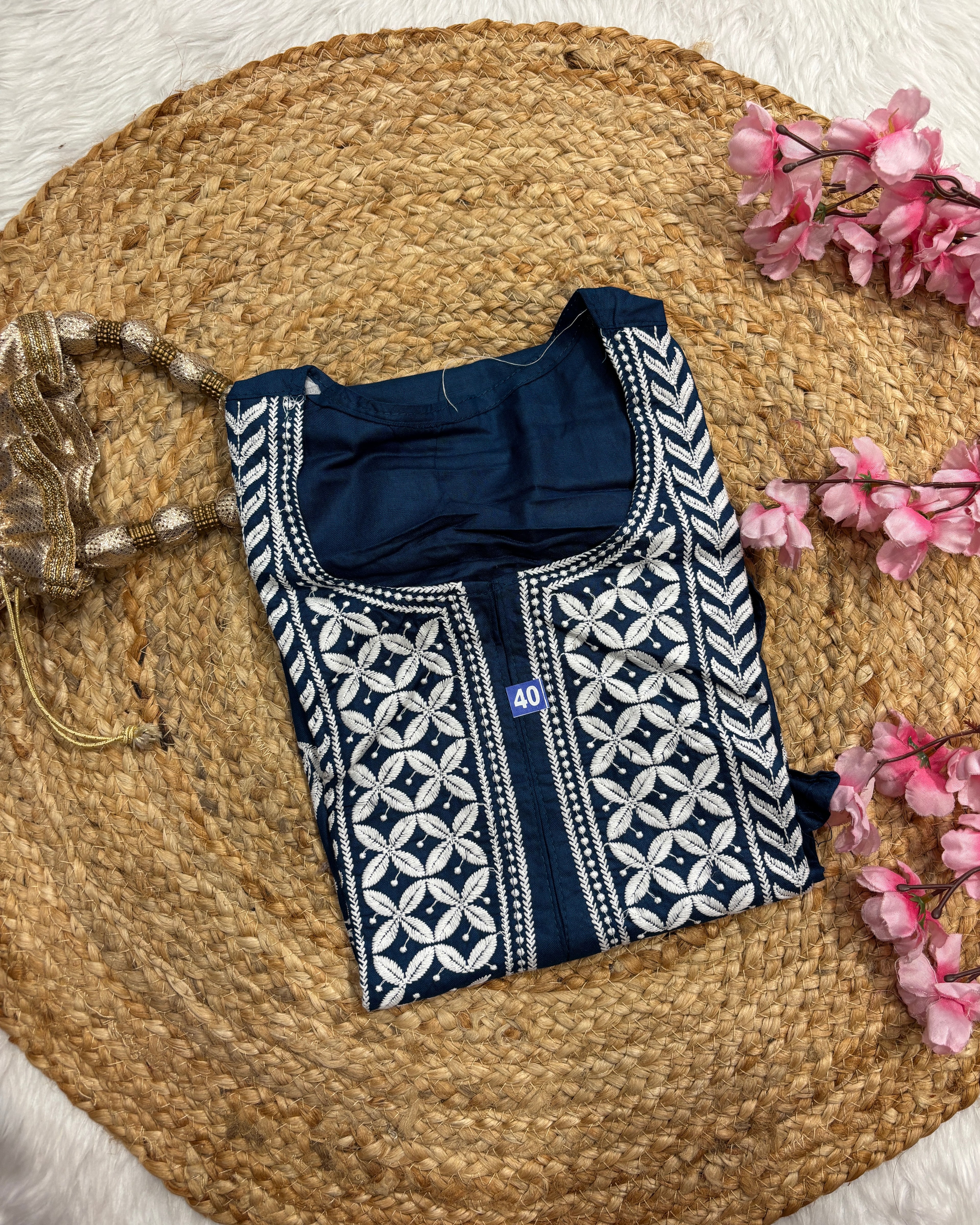 Noor e gul| Chikankari Rayon Kurti