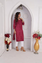 Raha | Chikankari Jacquard Cotton Long Kurti II