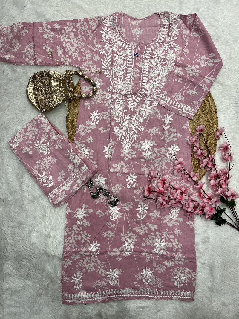 Lavela | MulMul Cotton Kurta Pant Set