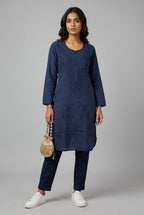 Raha | Chikankari Jacquard Cotton Long Kurti II