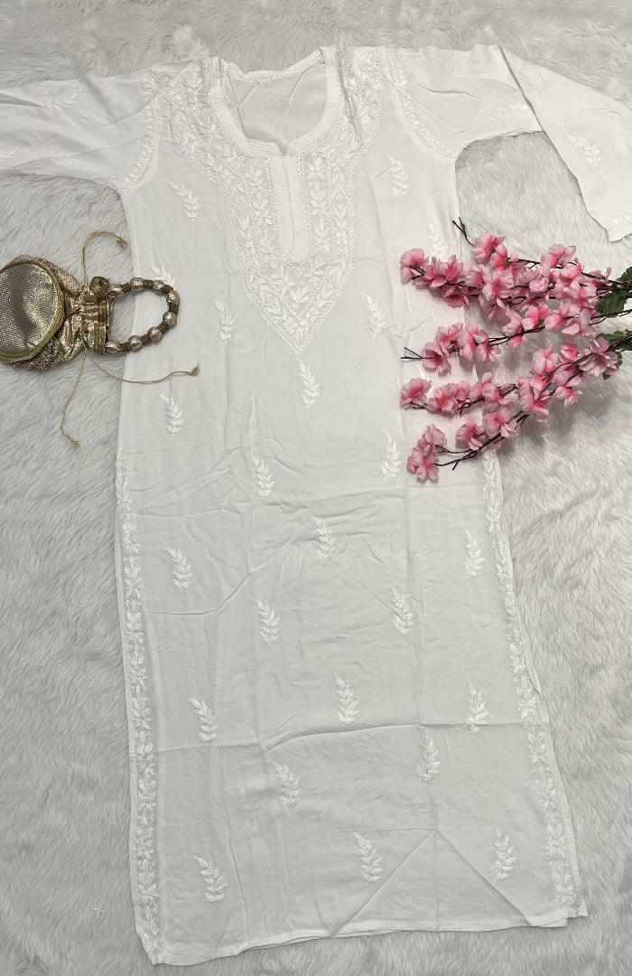 Afifa | Chikankari Rayon Kurti