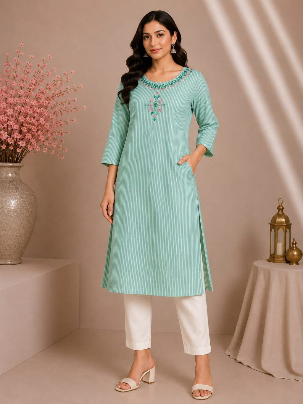 Elara | Cotton Long Kurti