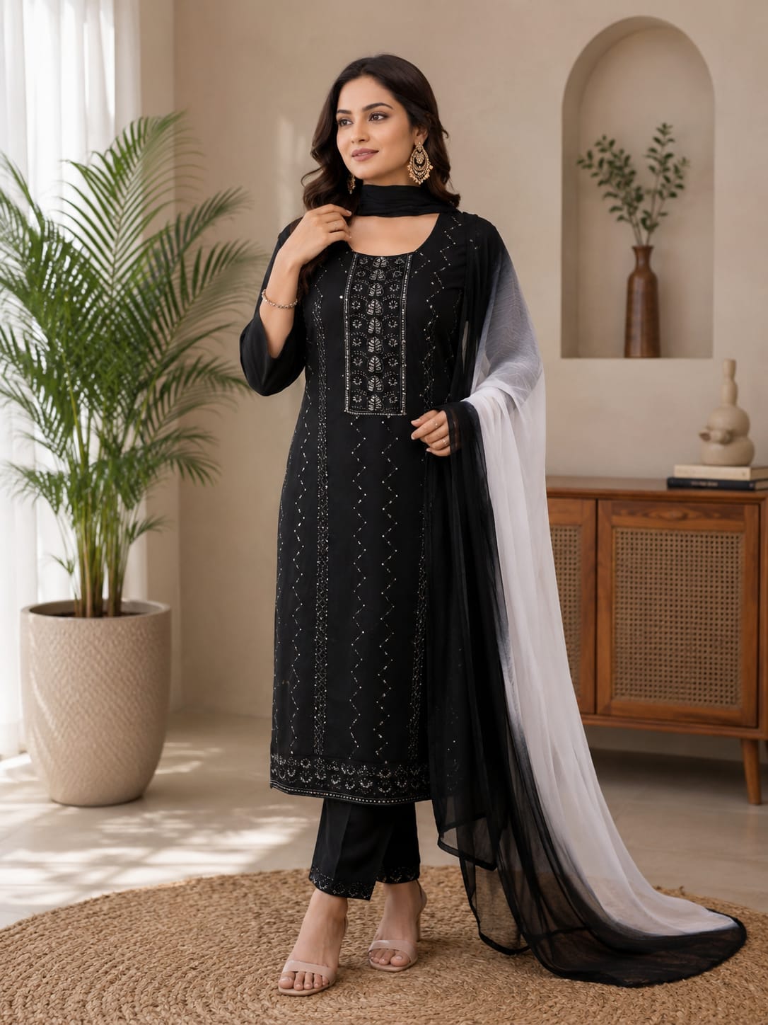 Celina | Chanderi Kurta Pant Set