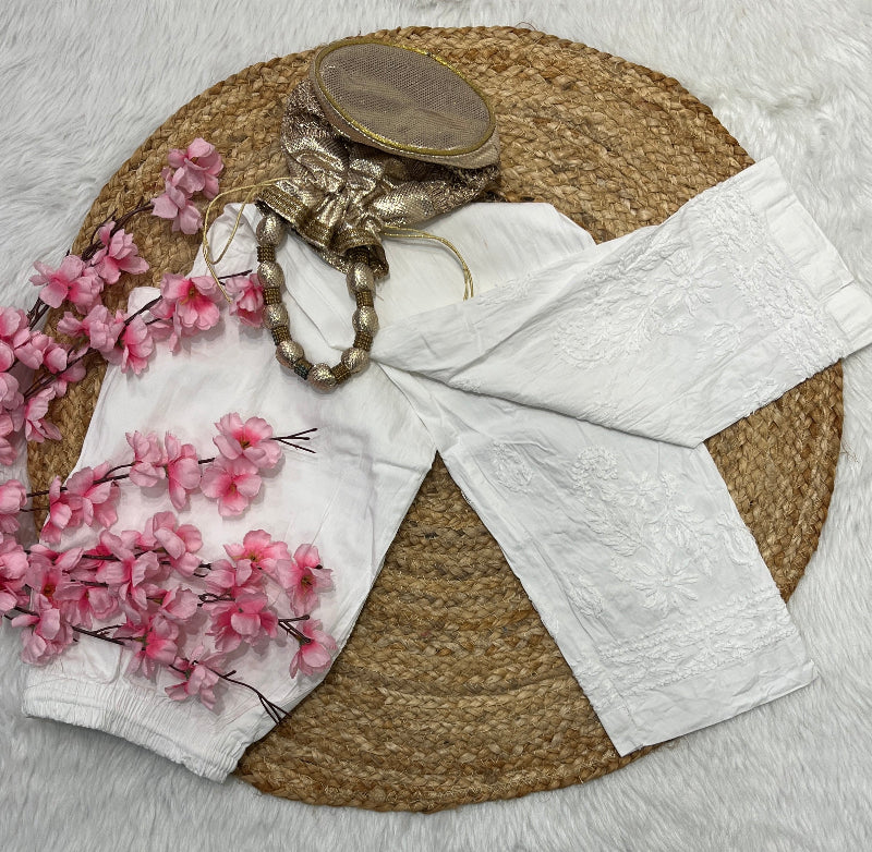 Aaira | Chikankari Cotton Stretchable Pants