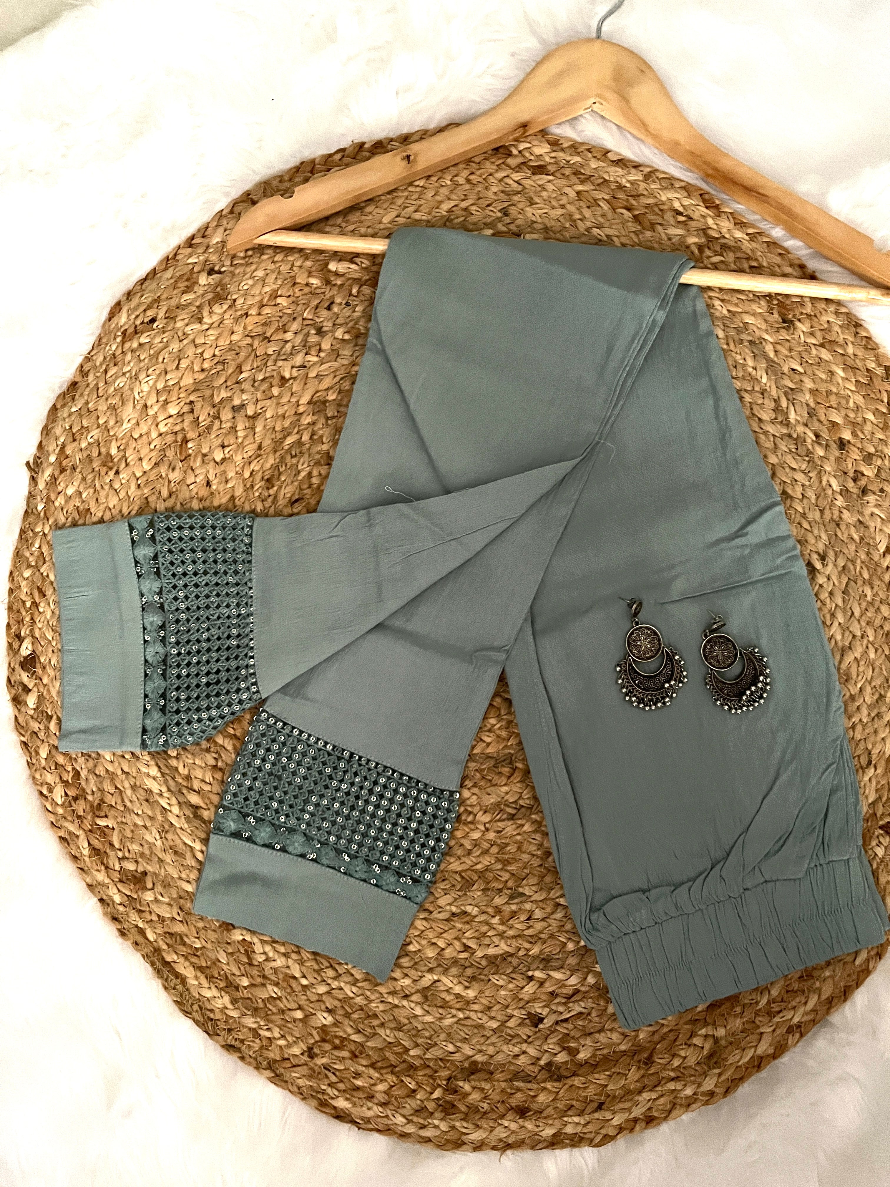 Gulbahar | Stretchable Sequince Pants