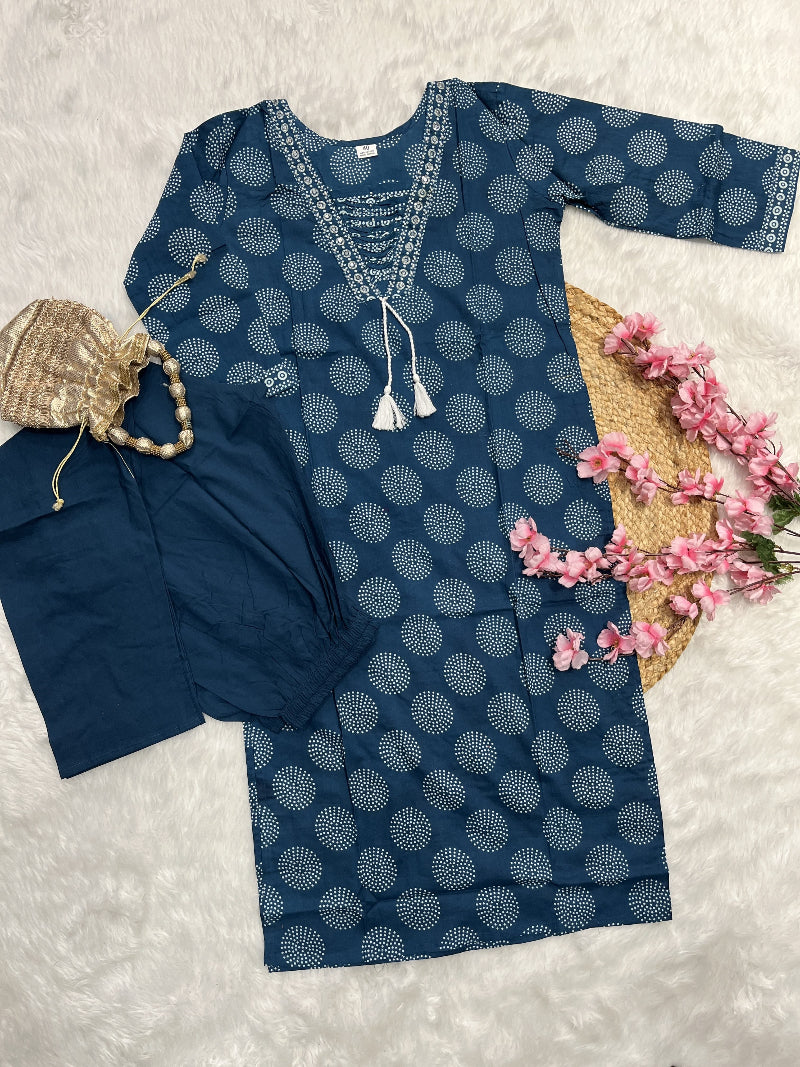 Lorena | Cotton Kurta Pant Set
