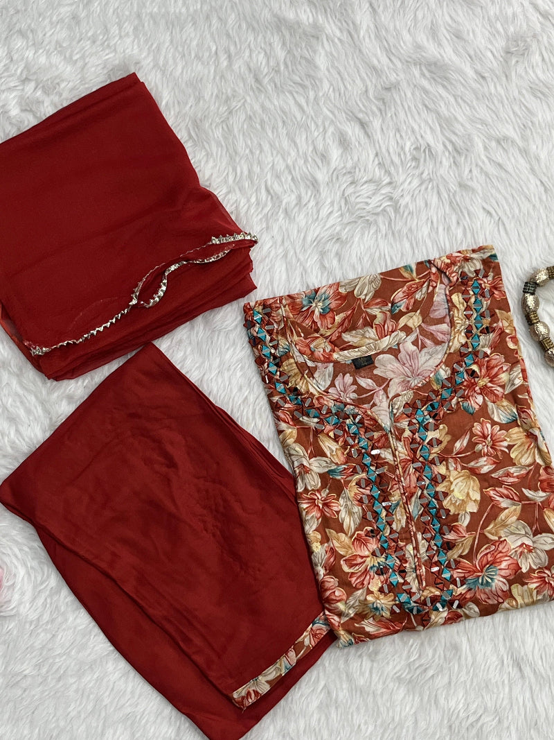 Elvina | Rayon Kurta Pant Set
