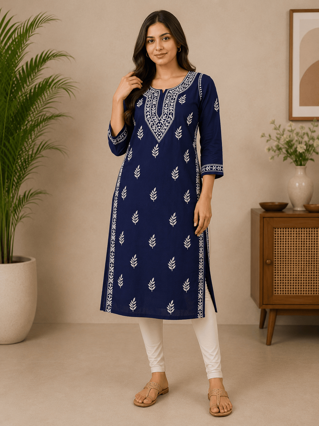 Afifa | Chikankari Rayon Kurti