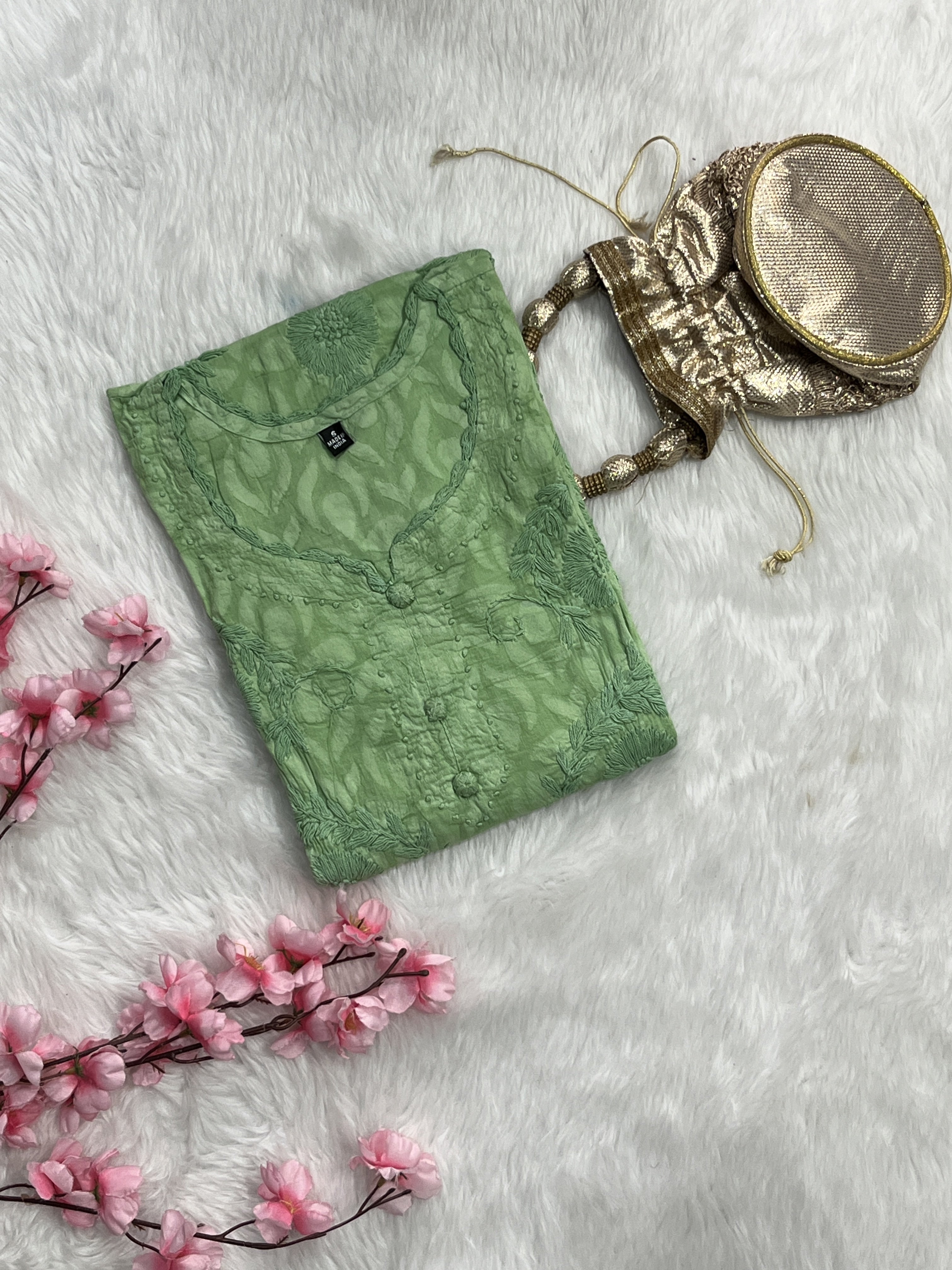 Gulshan | Chikankari Jacquard Cotton Kurti
