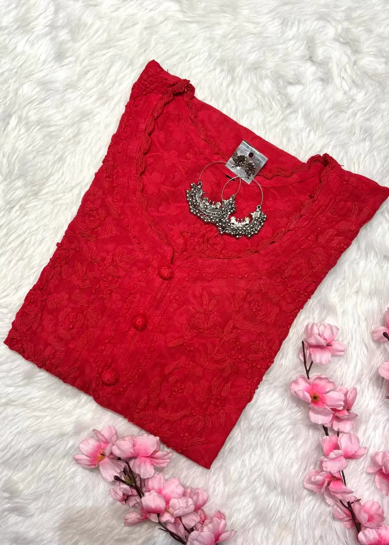 Raha | Chikankari Jacquard Cotton Long Kurti II