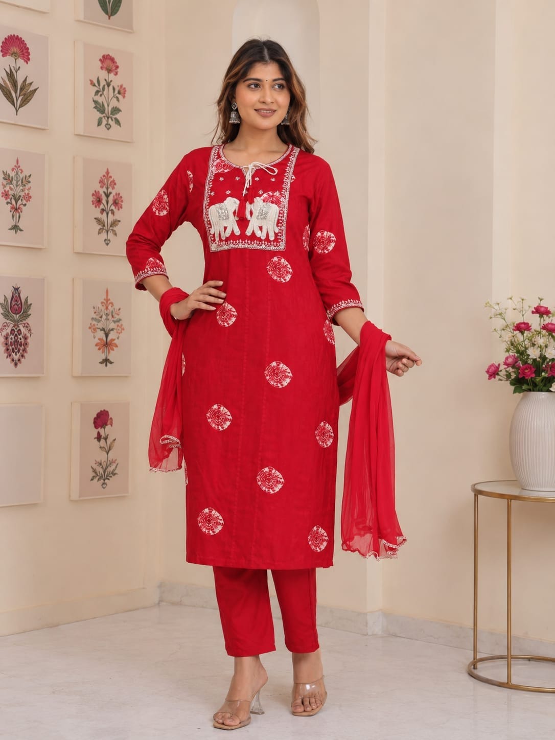 Lavinia | Chanderi Kurta Pant Set