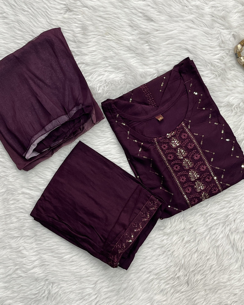 Celina | Chanderi Kurta Pant Set