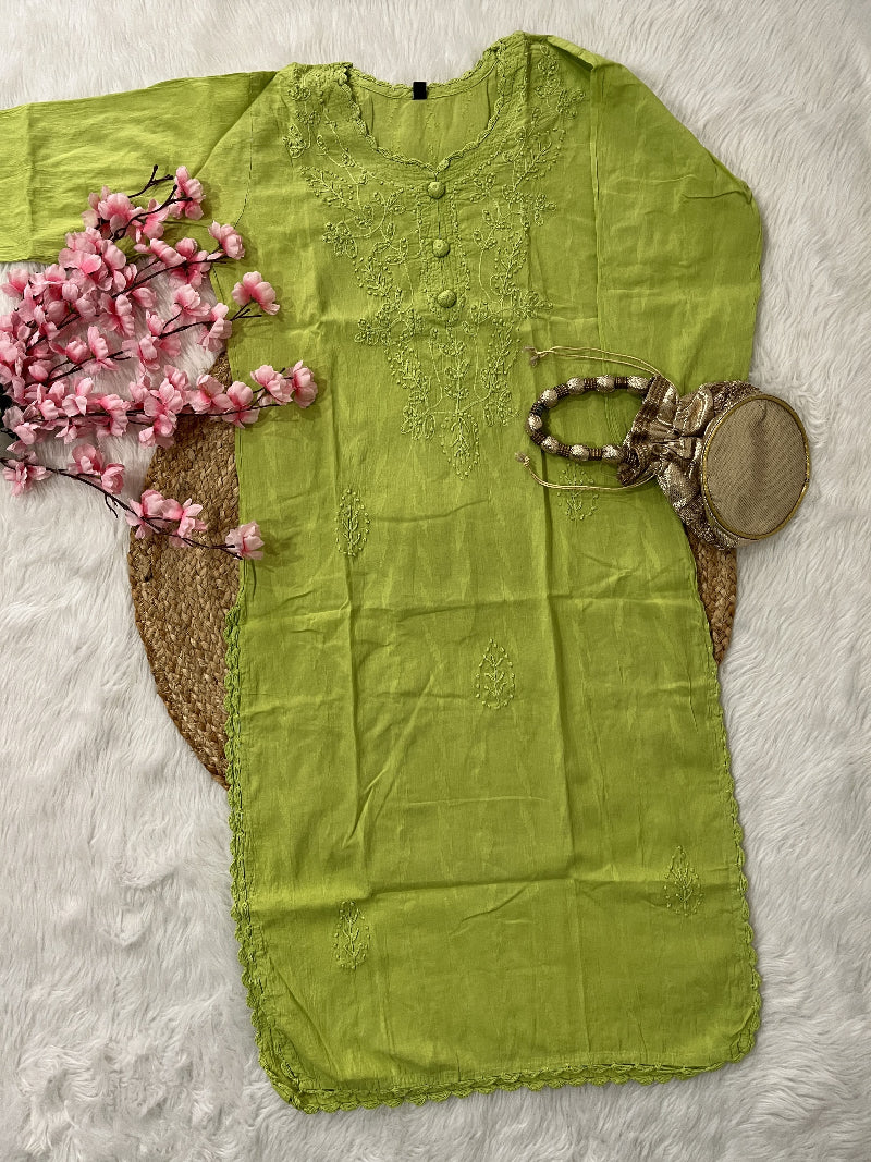 Gul | Chikankari Dobby Cotton Long Kurti