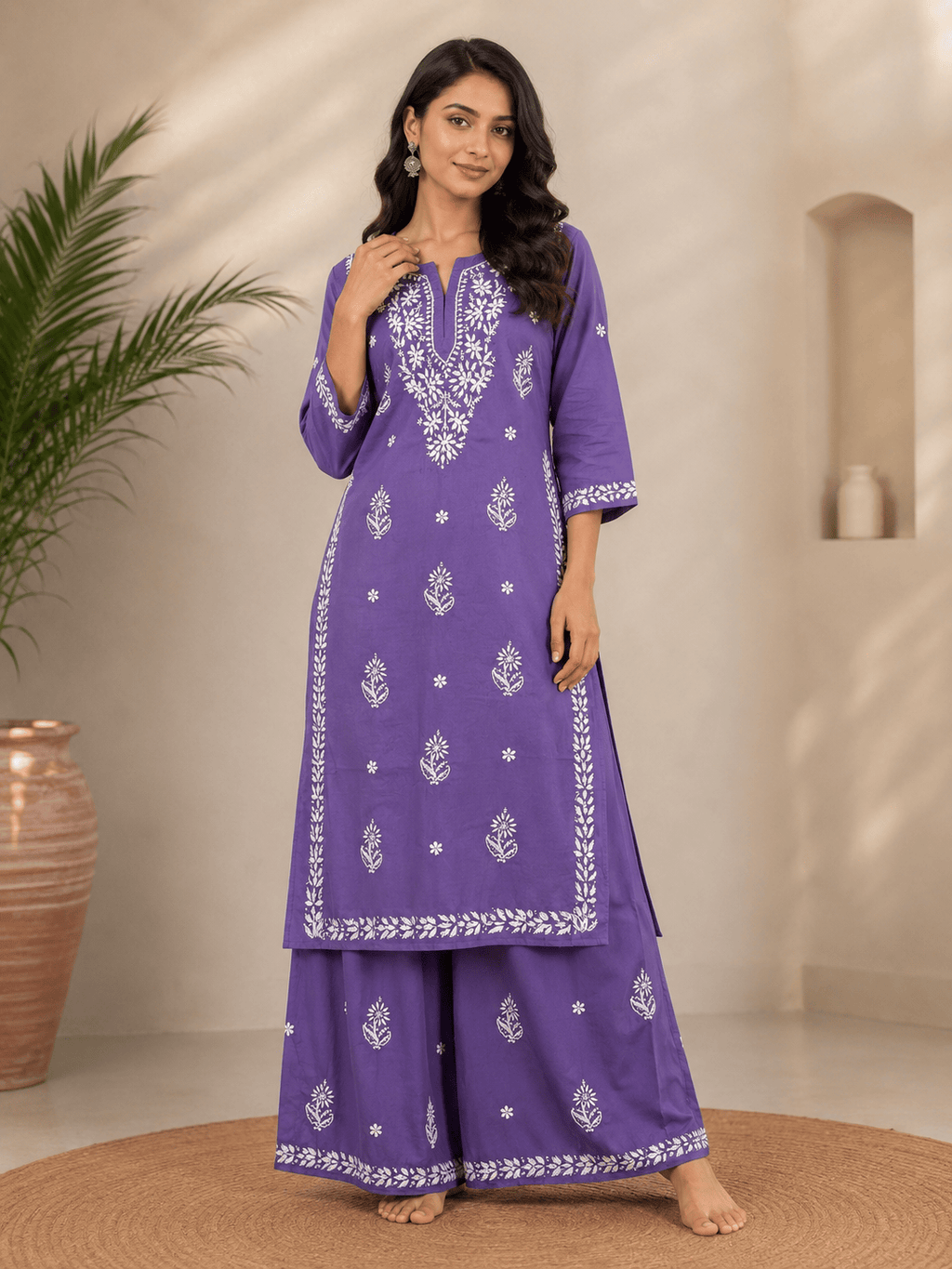 Tahaani | Chikankari Kurti with Palazzo