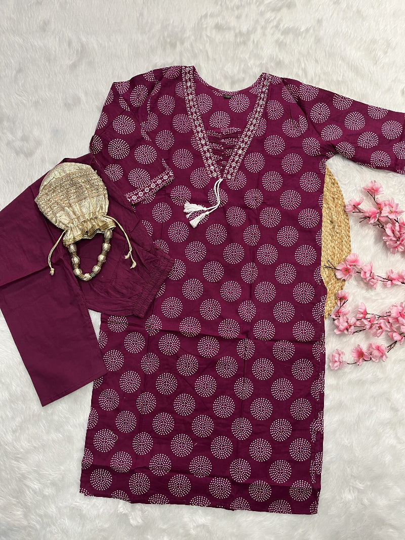 Lorena | Cotton Kurta Pant Set