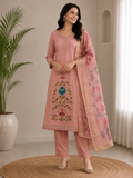 Celara | Chanderi Kurta Pant Dupatta Set