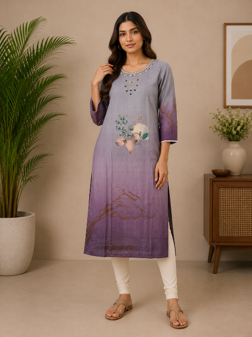 Luminara | Chanderi Long Kurti