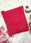 Rooh | Chikankari Jacquard Cotton Long Kurti