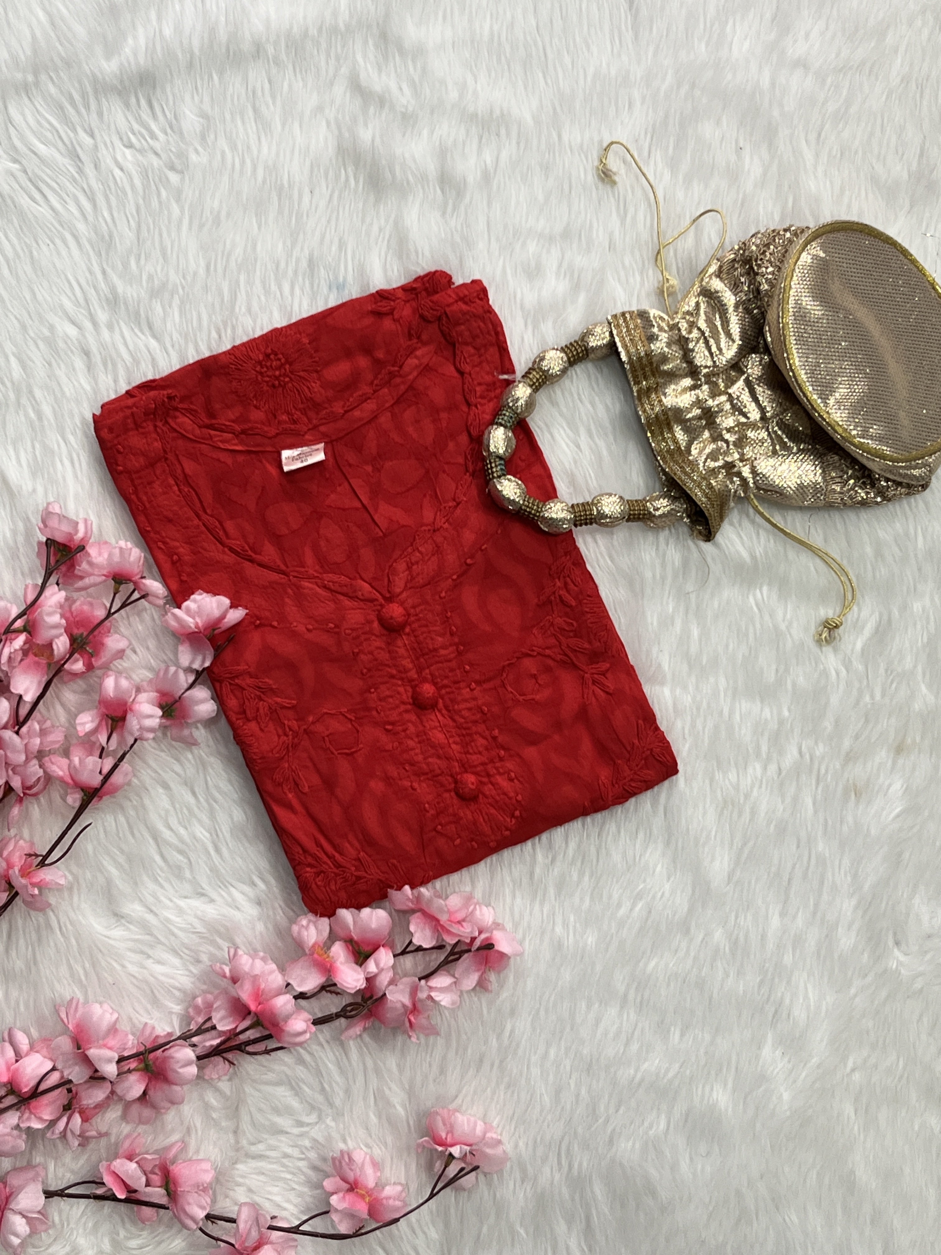 Gulshan | Chikankari Jacquard Cotton Kurti