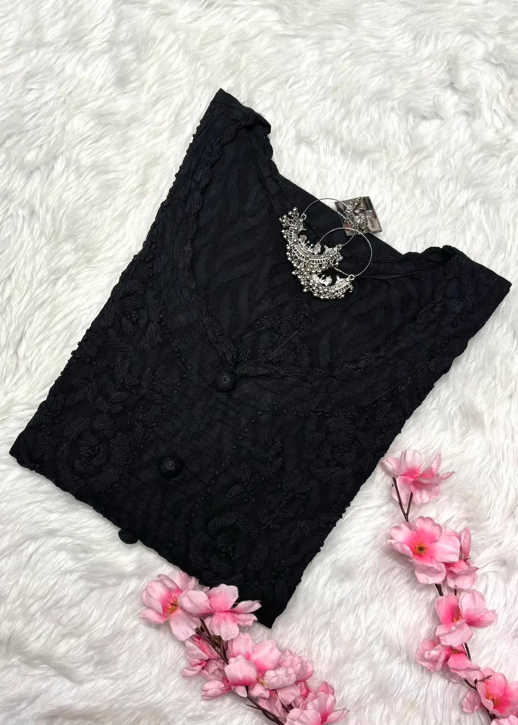 Raha | Chikankari Jacquard Cotton Long Kurti II