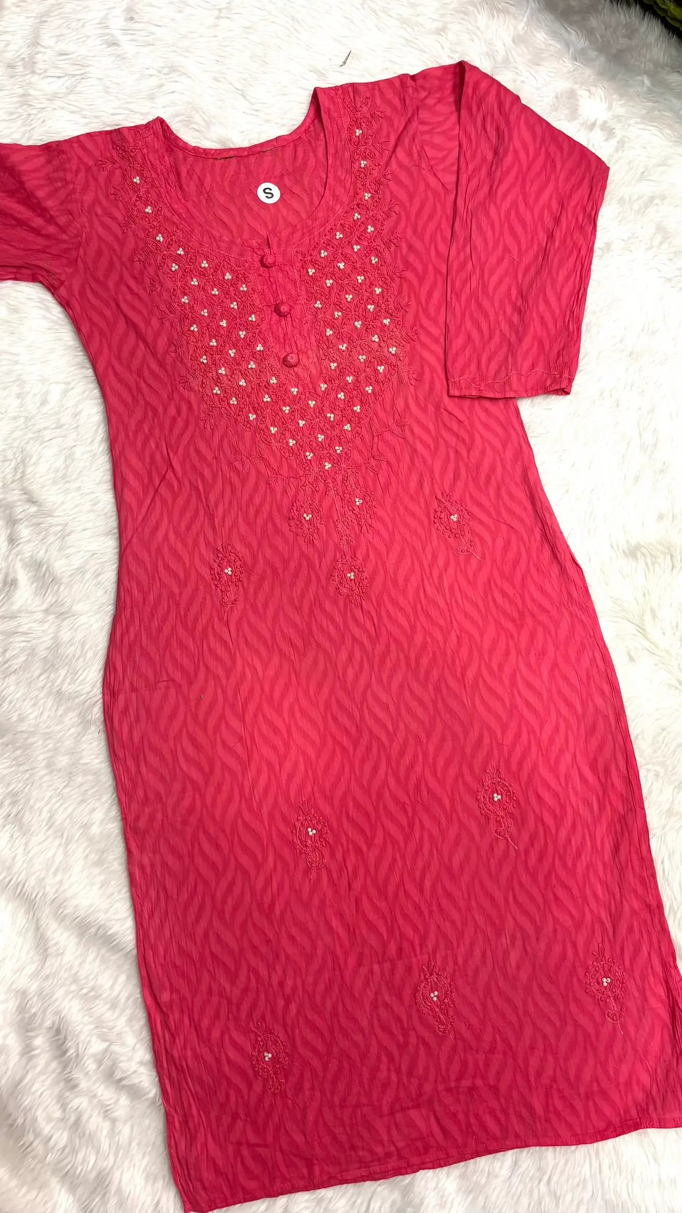 Rooh | Chikankari Jacquard Cotton Long Kurti