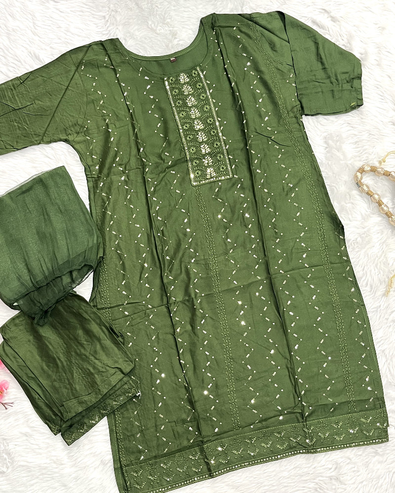 Celina | Chanderi Kurta Pant Set