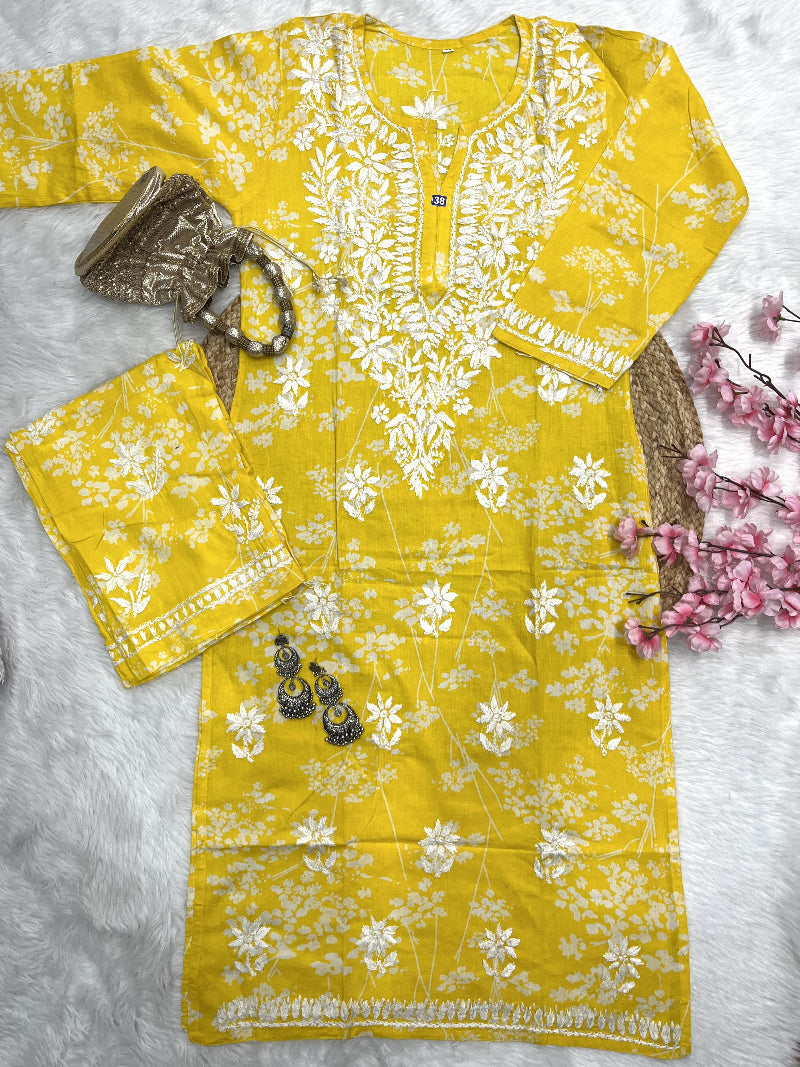 Lavela | MulMul Cotton Kurta Pant Set