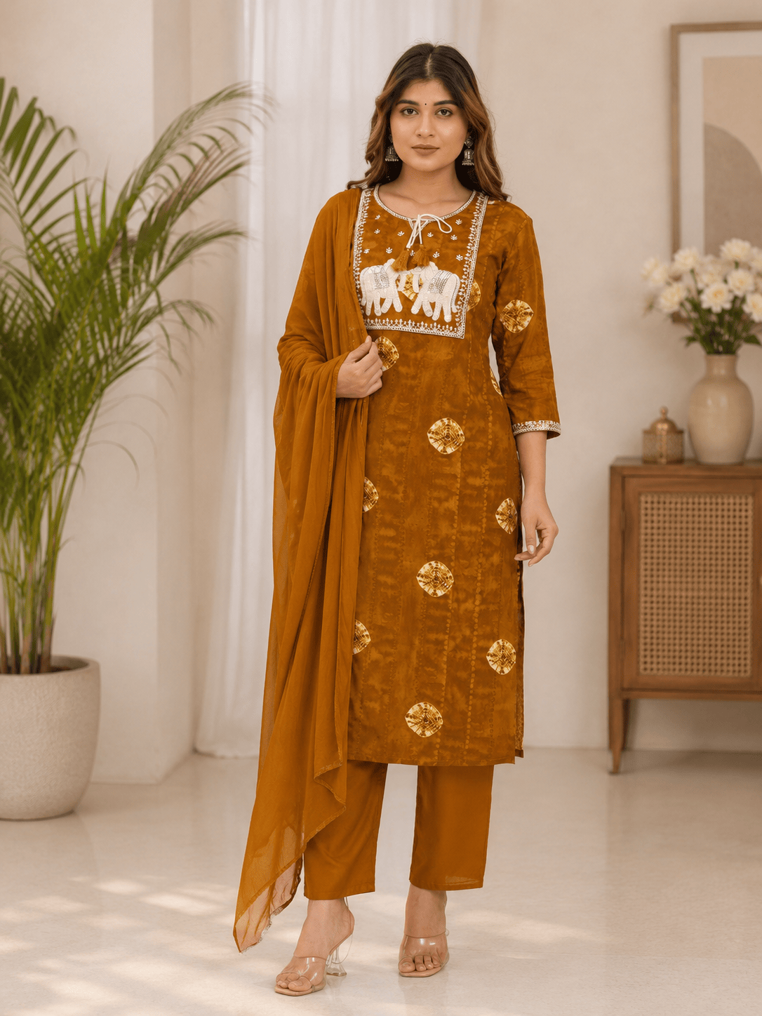 Lavinia | Chanderi Kurta Pant Set