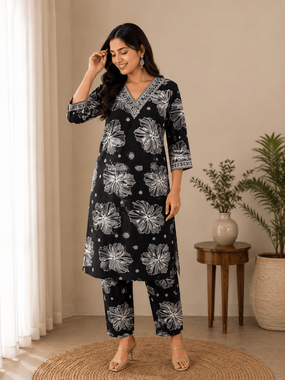 Zara | Cotton Kurta Pant Set
