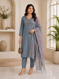 Nevina | Chanderi Kurta Pant Dupatta Set