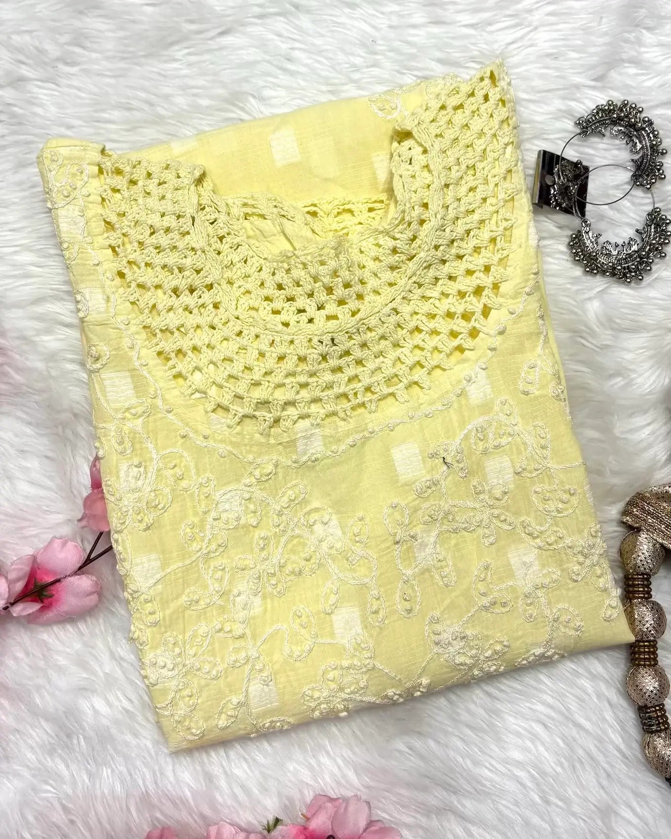 Roohani | Chikankari Cotton Long Kurti