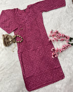 Gulshan | Chikankari Jacquard Cotton Kurti