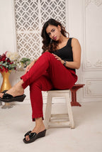 Lavender | Stretchable Rib Pants