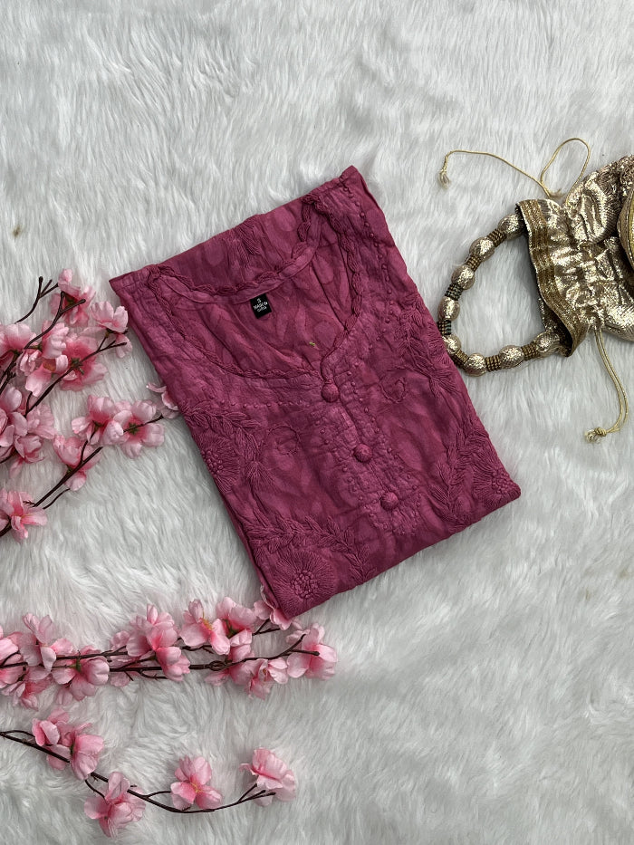Gulshan | Chikankari Jacquard Cotton Kurti