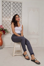 Lavender | Stretchable Rib Pants