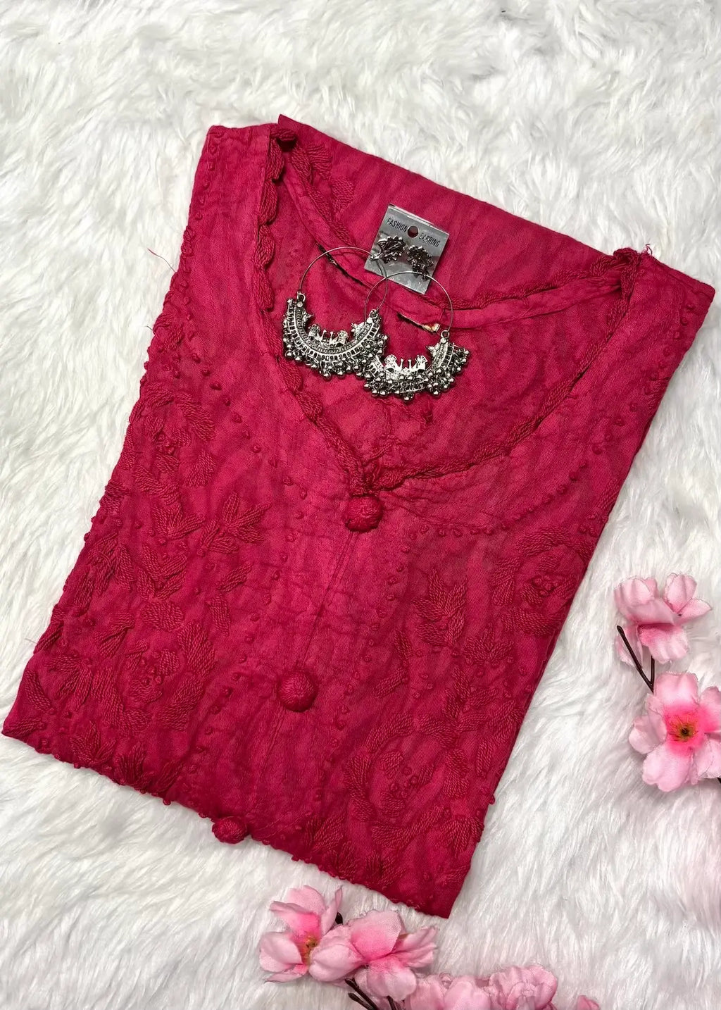 Raha | Chikankari Jacquard Cotton Long Kurti II