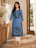 Leena | Cotton Long Kurti