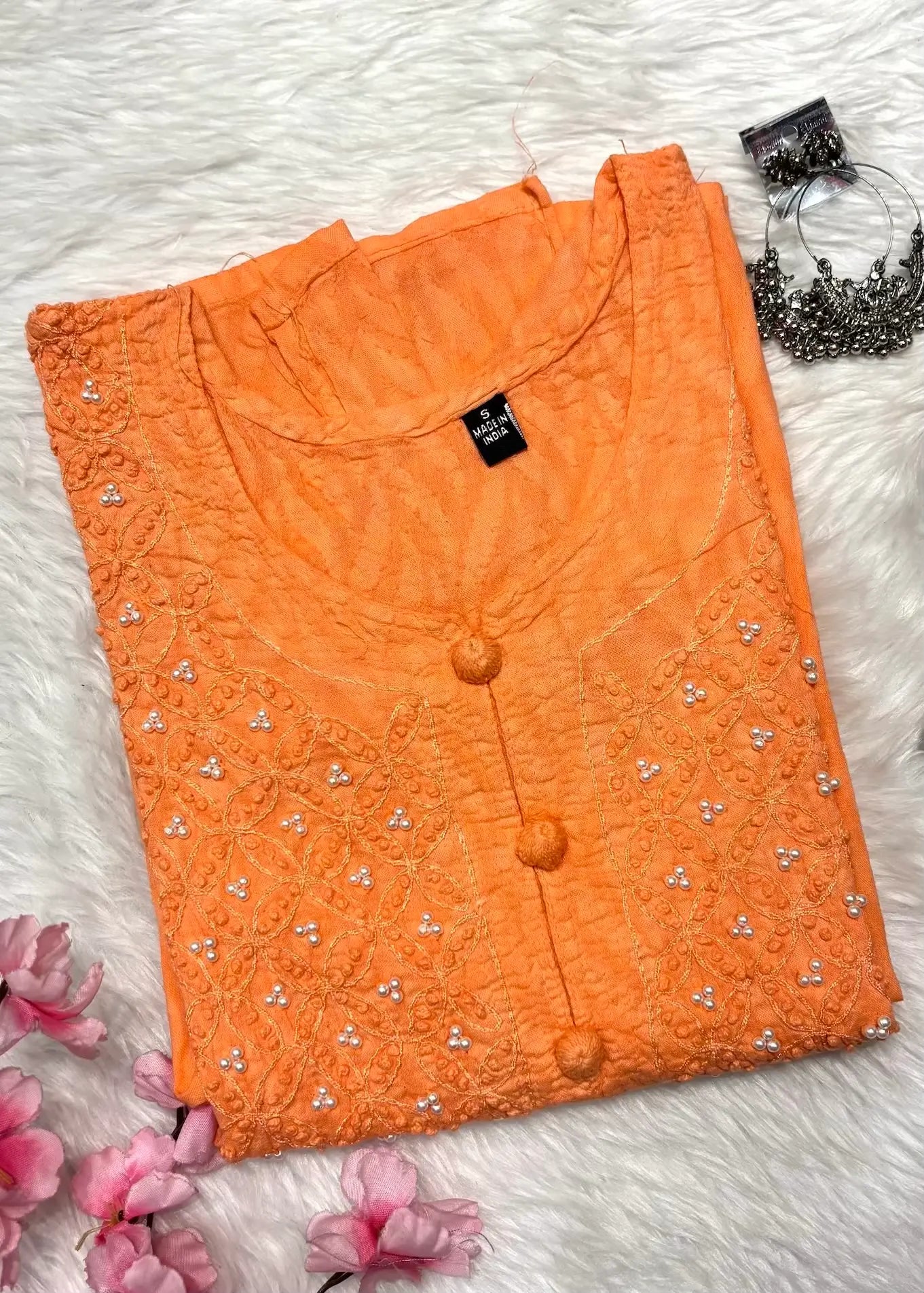 Rooh | Chikankari Jacquard Cotton Long Kurti