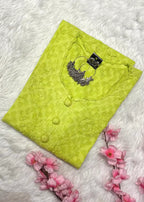 Raha | Chikankari Jacquard Cotton Long Kurti II