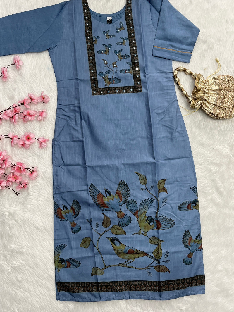 Leena | Cotton Long Kurti