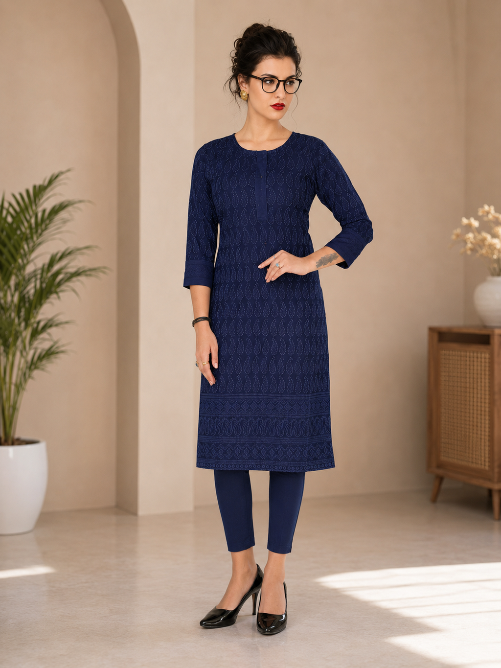 Reeva | Cotton Long Kurti